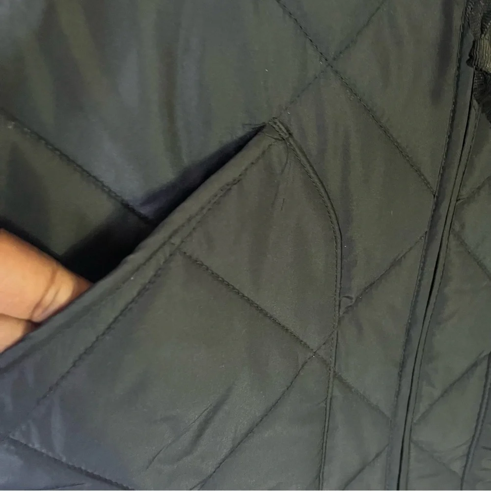 J. Crew Authentic Outerwear Full Zipper Black Vest Size‎ Small